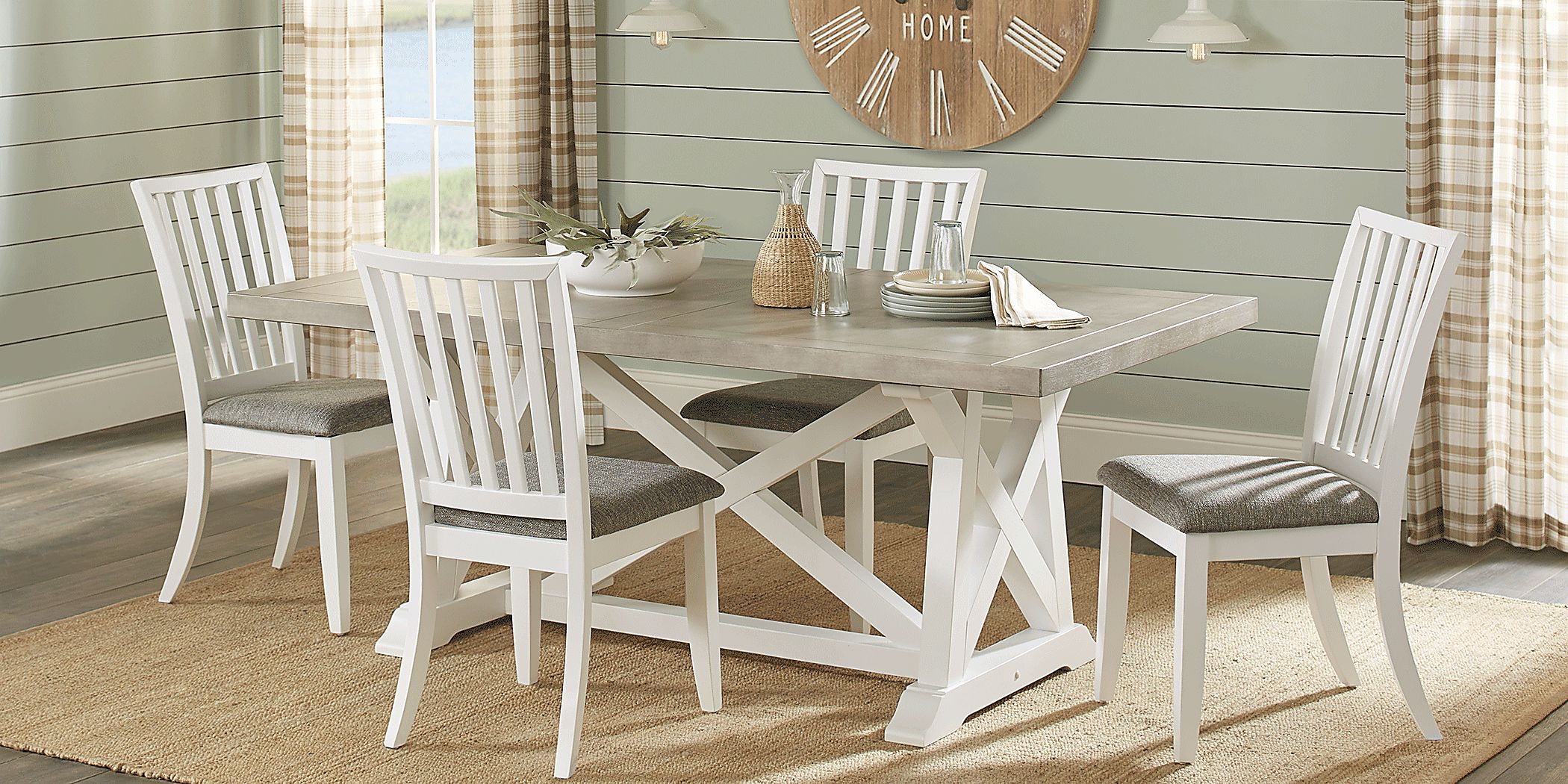 Rooms To Go Hilton Head White Trestle Dining Table